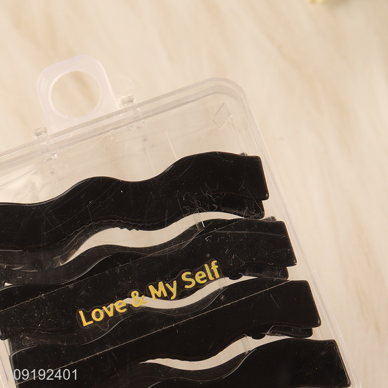 Hot Selling 8 Pieces Black Metal Hair Clips Bang Hair Clips Set