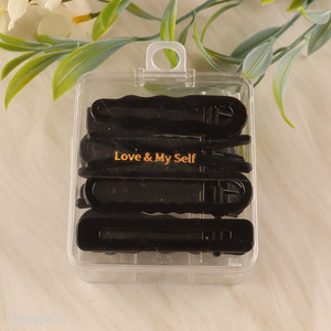 High Quality 8 Pieces Black Metal Side Hair Clips Metal Hairpins