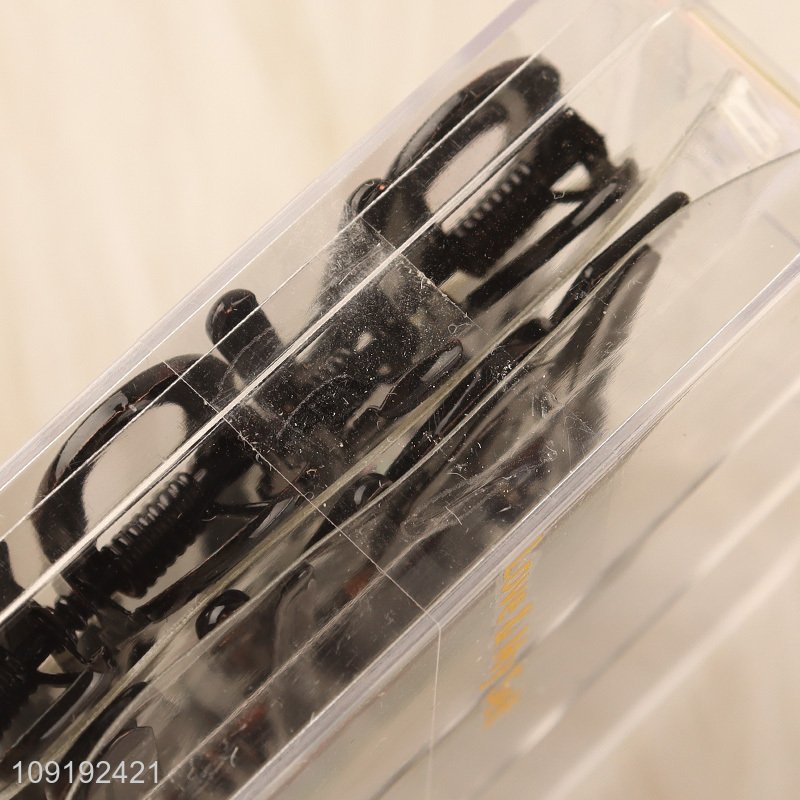 High Quality 8 Pieces Black Metal Side Hair Clips Metal Hairpins