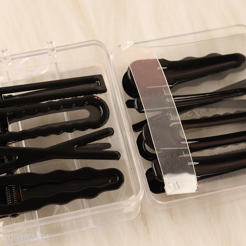 High Quality 8 Pieces Black Metal Side Hair Clips Metal Hairpins