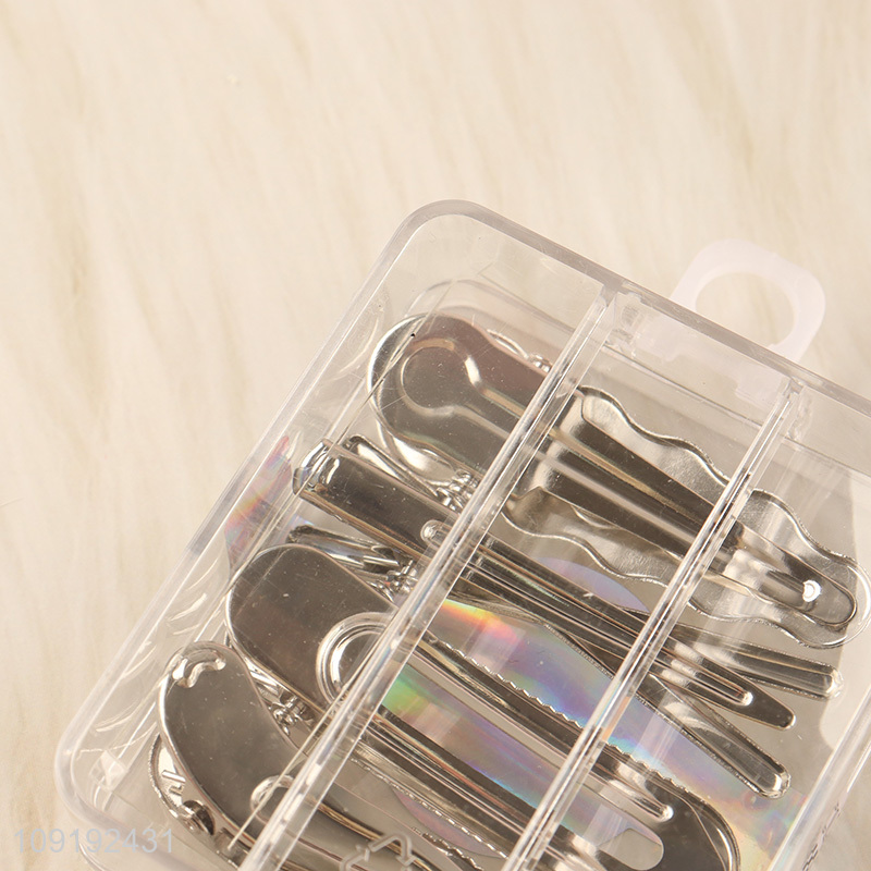 New Product 4 Pieces Silver Metal Alligator Hair Clips Metal Hairpins