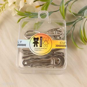 High Quality 4 Pieces Silver Alligator Hair Clips Metal Hair Accessories