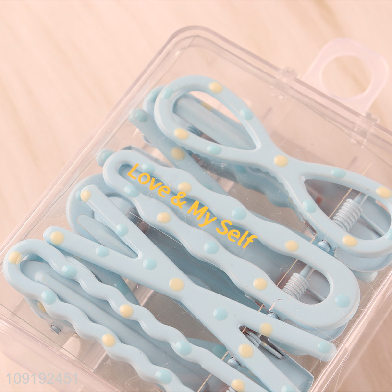 Wholesale 8 Pieces Colorful Alligator Hair Clips Metal Hair Accessories