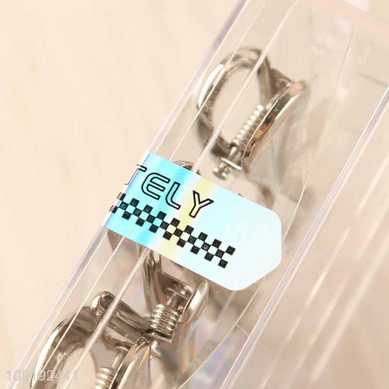 High Quality 4 Pieces Silver Alligator Hair Clips Metal Hair Accessories