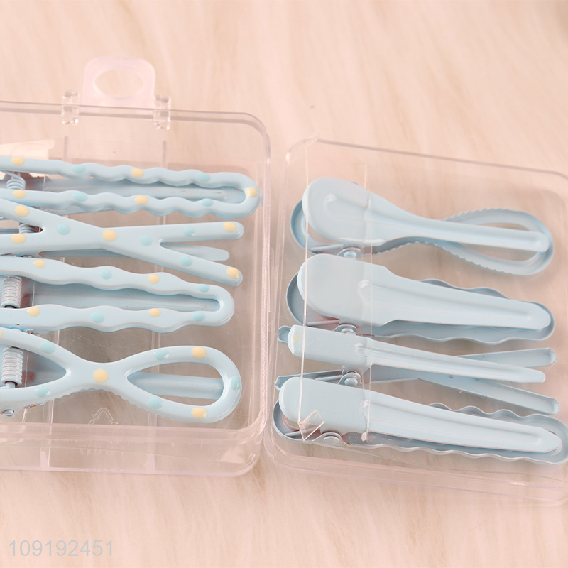 Wholesale 8 Pieces Colorful Alligator Hair Clips Metal Hair Accessories