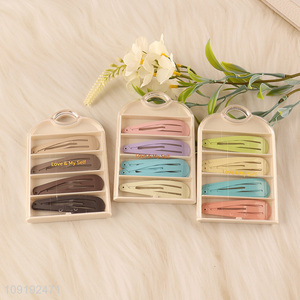 New Arrival 8 Pieces Colorful Metal Snap Hair Clips Hair Accessories