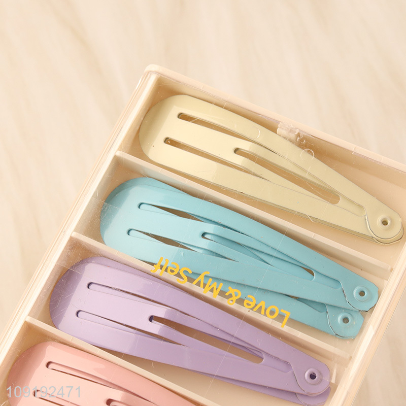 New Arrival 8 Pieces Colorful Metal Snap Hair Clips Hair Accessories