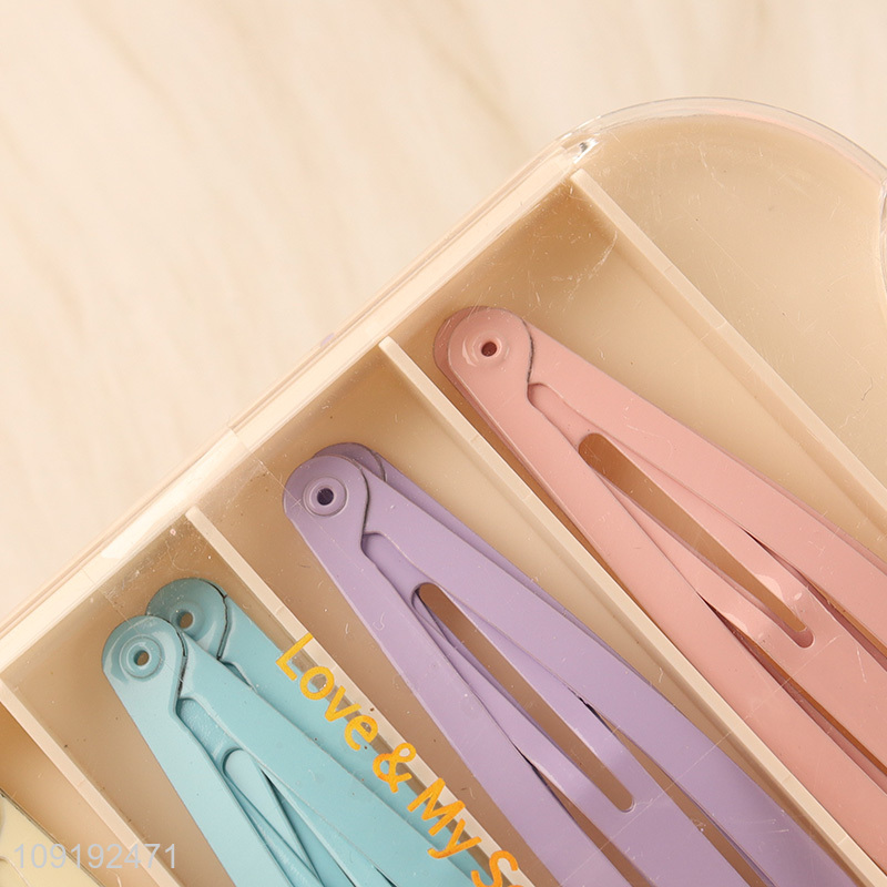 New Arrival 8 Pieces Colorful Metal Snap Hair Clips Hair Accessories