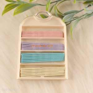 High Quality 24 Pieces Candy Color Metal Bobby Pins for Thick Hair