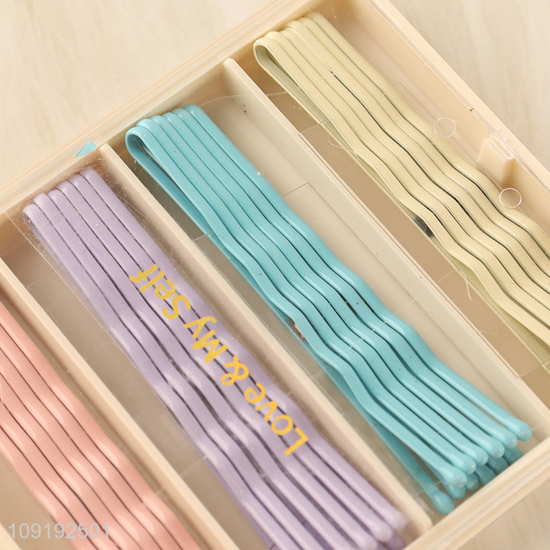 High Quality 24 Pieces Candy Color Metal Bobby Pins for Thick Hair