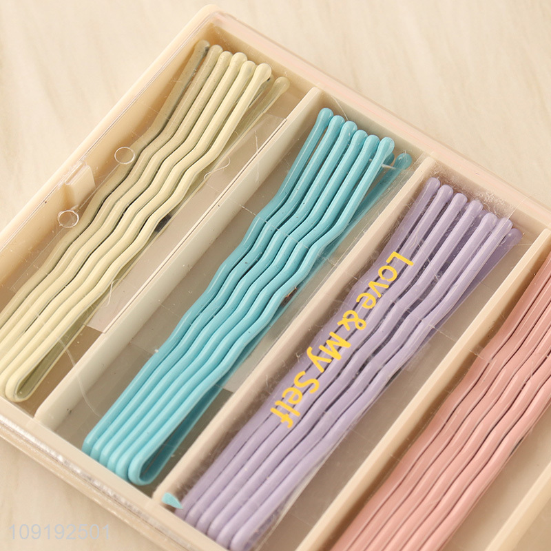 High Quality 24 Pieces Candy Color Metal Bobby Pins for Thick Hair