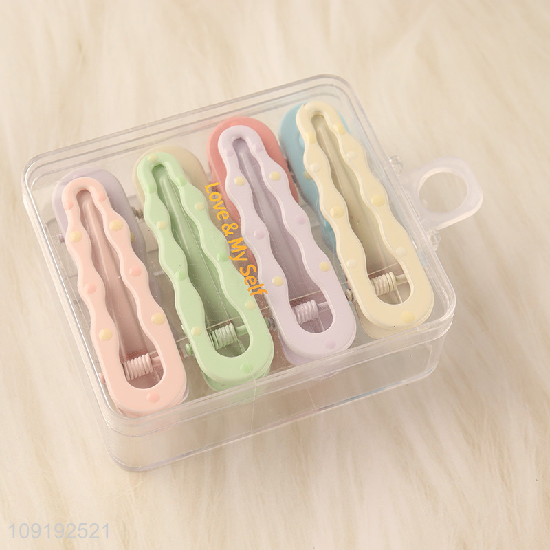 Wholesale 8 Pieces Candy Color Metal Alligator Hair Clips Hair Accessories