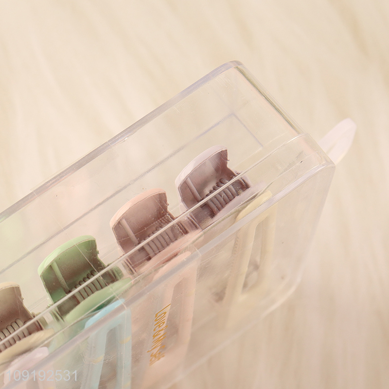 Factory Supply 8 Pieces Candy Color Metal Hair Clips Set for Girls