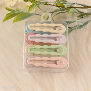 Wholesale 8 Pieces Candy Color Metal Alligator Hair Clips Hair Accessories