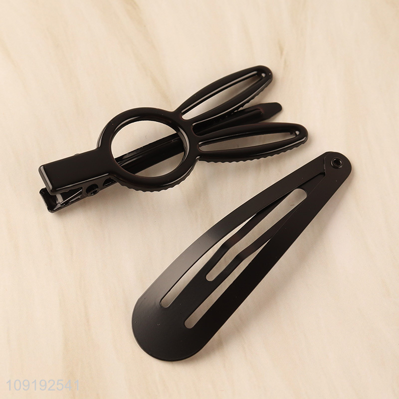 Good Quality Black Hair Tie And Hair Clips Set Hair Accessories