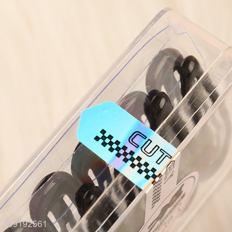 Low Price 8 Pieces Black Snap Hair Clips Metal Hair Accessories