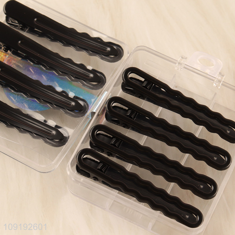 New Product 8 Pieces Black Metal Alligator Clips Metal Hair Clips