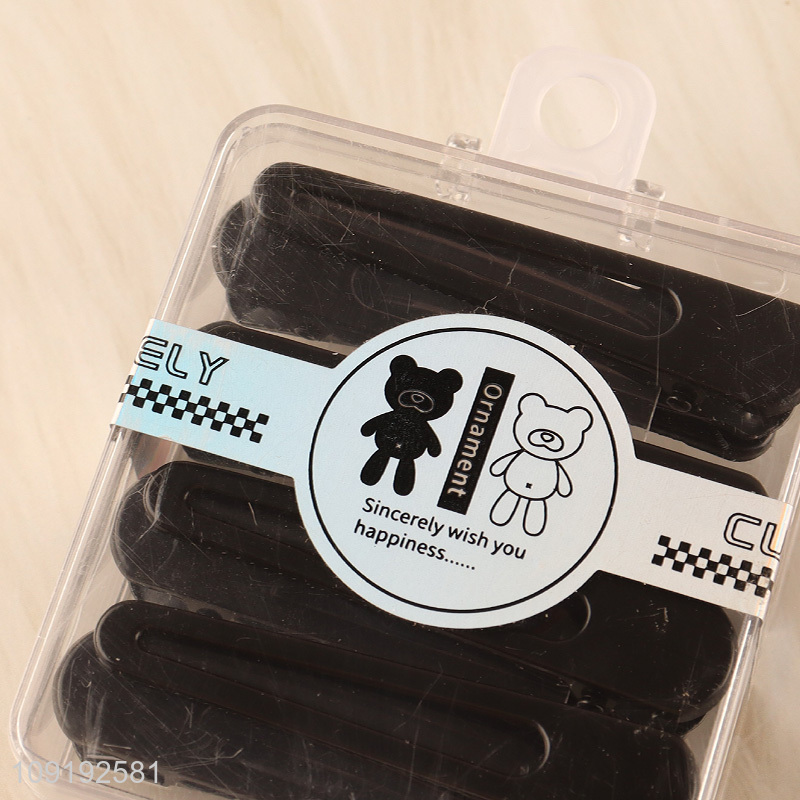 New Arrival 8 Pieces Black Alligator Hair Clips Duckbill Hair Clips