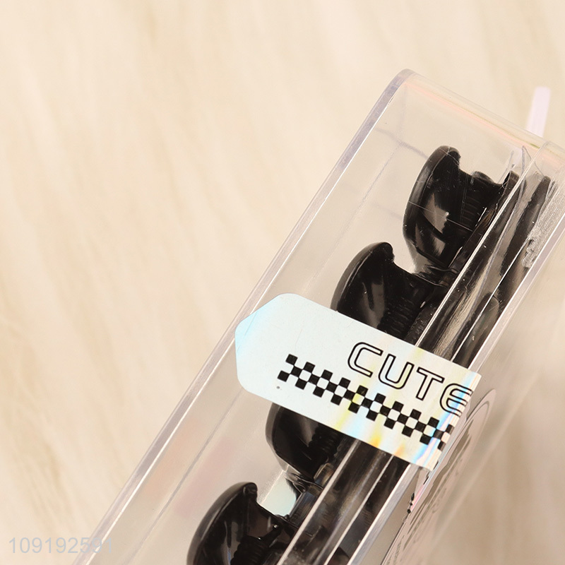 Hot Selling 8 Pieces Black Alligator Hair Clips Non-Slip Bang Clips