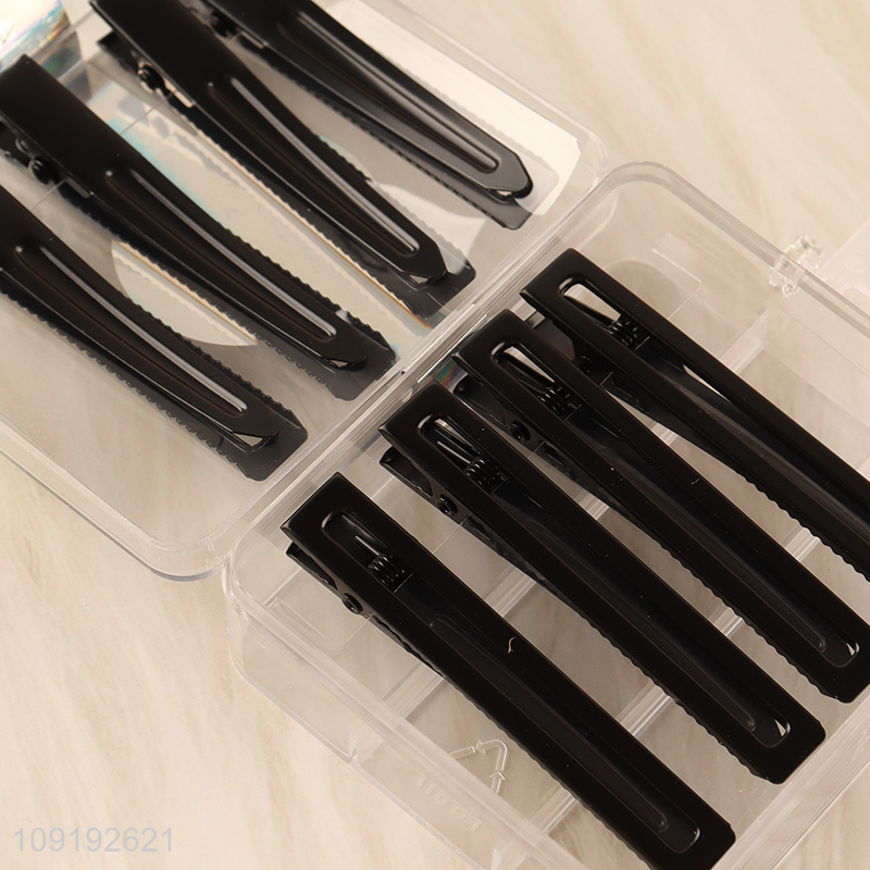 Factory Price 8 Pieces Black Metal Alligator Hair Clips Metal Hairpins