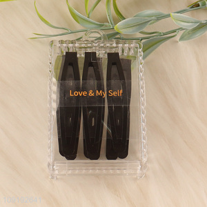 Factory Supply Black Hair Clips Metal Snap Hair Clips for Women