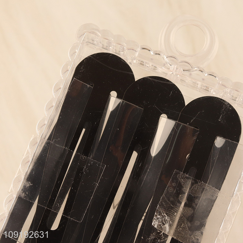 China Wholesale Black Metal Snap Hair Clips Metal Hair Barrettes