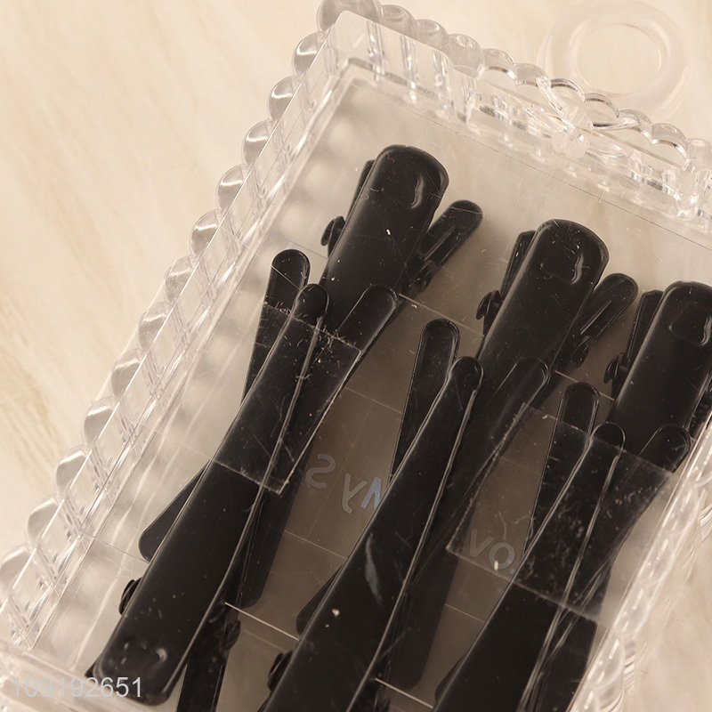 Hot Selling 6 Pieces Alligator Hair Clips Black Metal Hair Clips