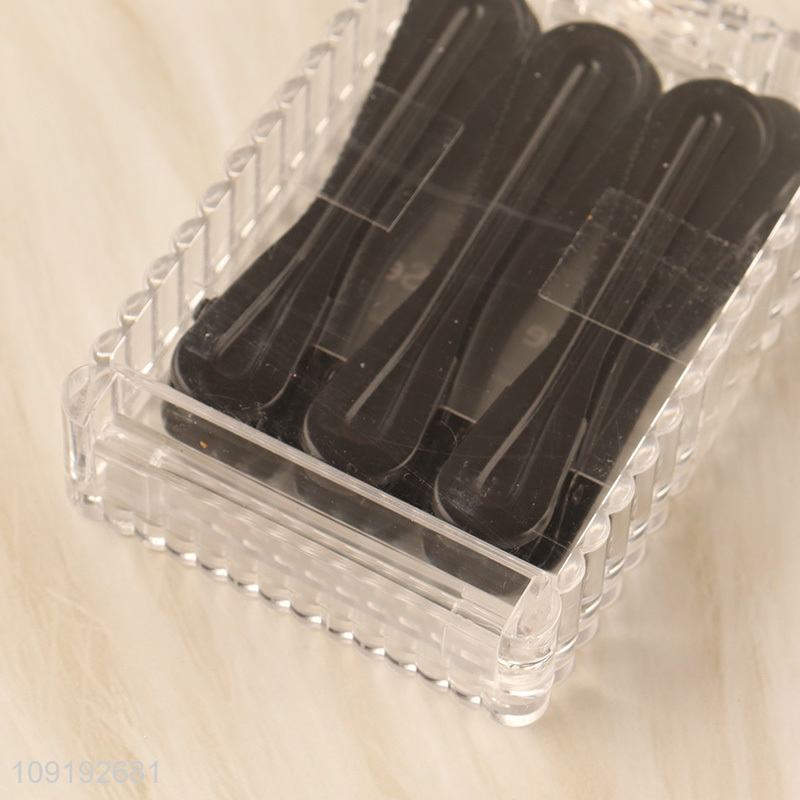 Wholesale 6 Pieces Metal Alligator Hair Clips Black Hair Clips Set