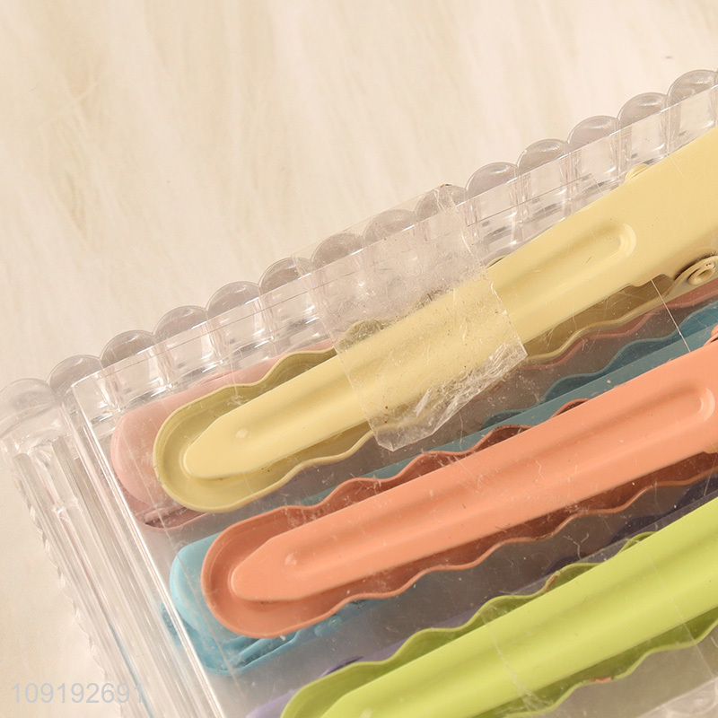 New Product 6 Pieces Candy Color Metal Alligator Hair Clips Hairpins