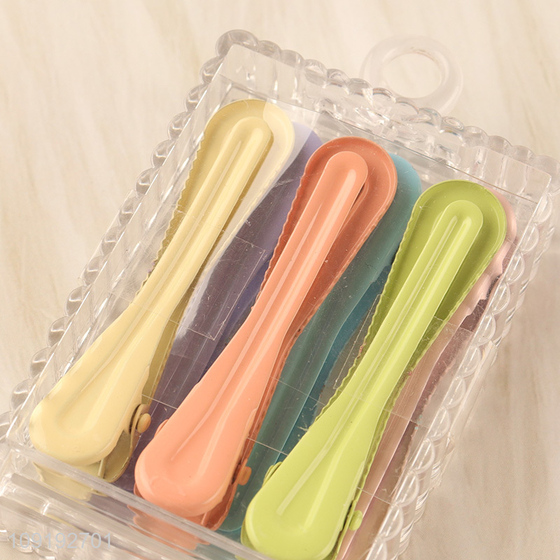 High Quality 6 Pieces Candy Color Metal Alligator Hair Clips Wholesale