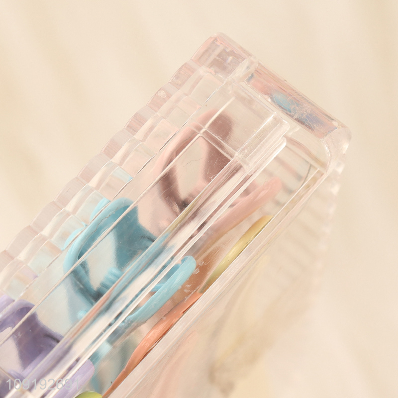 New Product 6 Pieces Candy Color Metal Alligator Hair Clips Hairpins