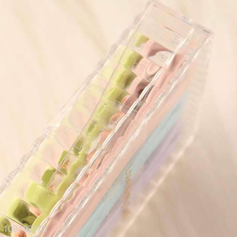 High Quality 6 Pieces Candy Color Metal Alligator Hair Clips Wholesale