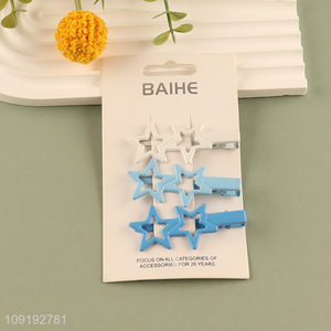 Hot Selling 3 Pieces Metal Hair Clips Hollow Star Alligator Hair Clips