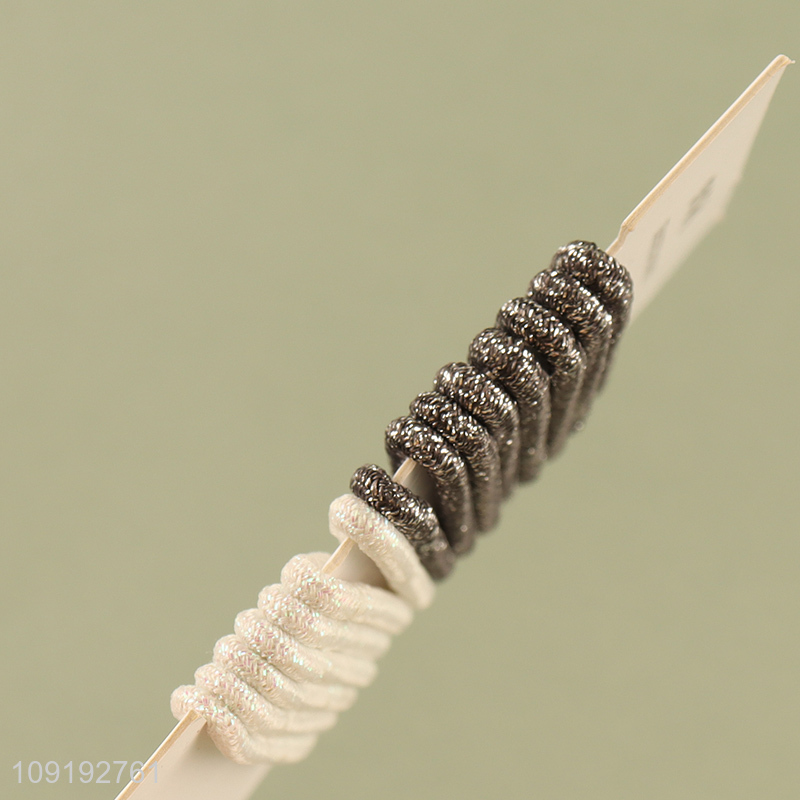 New Arrival 15 Pieces Shimmer Hair Ties Elastic Hair Ties For Women