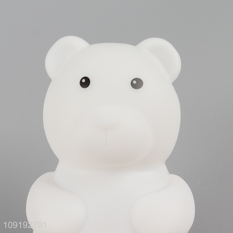 China products cartoon bear shape silicone squishy lights night lights for sale