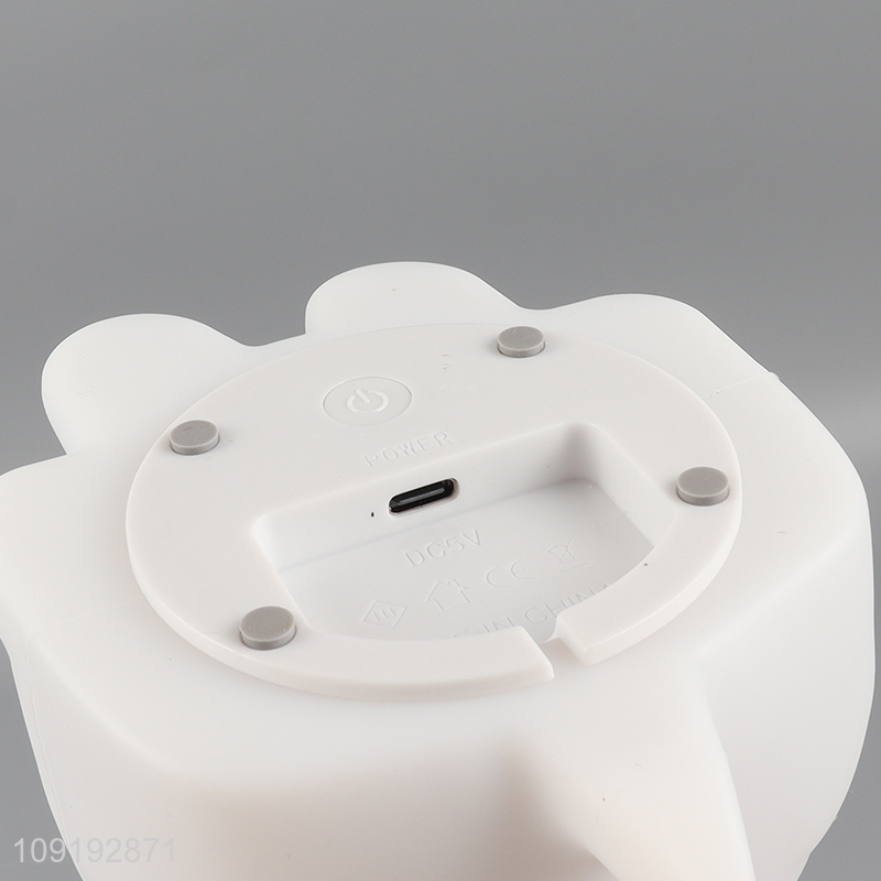 Good selling dog shape silicone color-changing squishy lights night lights