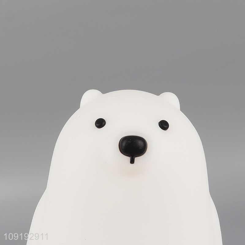Low price polar bear shape color-changing squishy lights night lights for sale