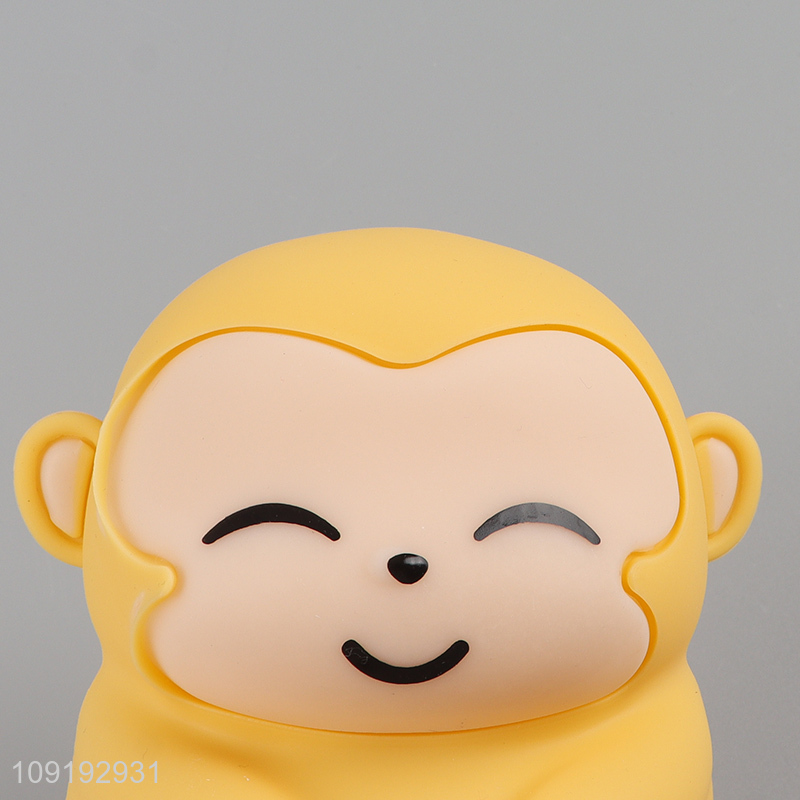 China supplier monkey shape silicone color-changing squishy lights night lights