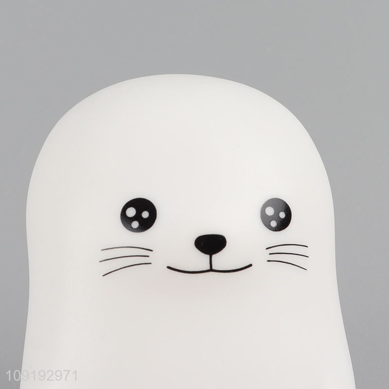 High quality cartoon seal shape silicone lamp nights lights
