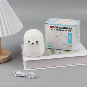 High quality cartoon seal shape silicone lamp nights lights