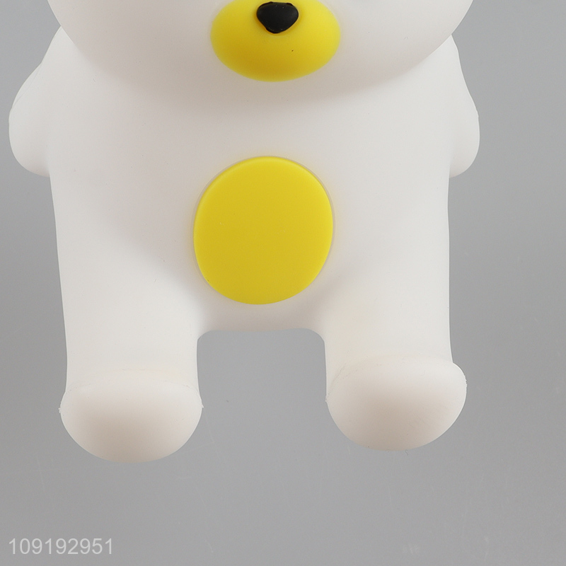 Factory supply cartoon bear charging silicone night lights for sale