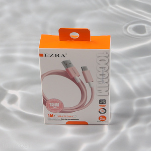 Hot sale pink durable 1m USB to TYPE-C charging cable data line