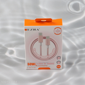 Top selling 60w fast charging pink charging cable data line wholesale