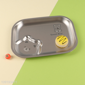 Factory price household stainless steel dumpling plate for tableware