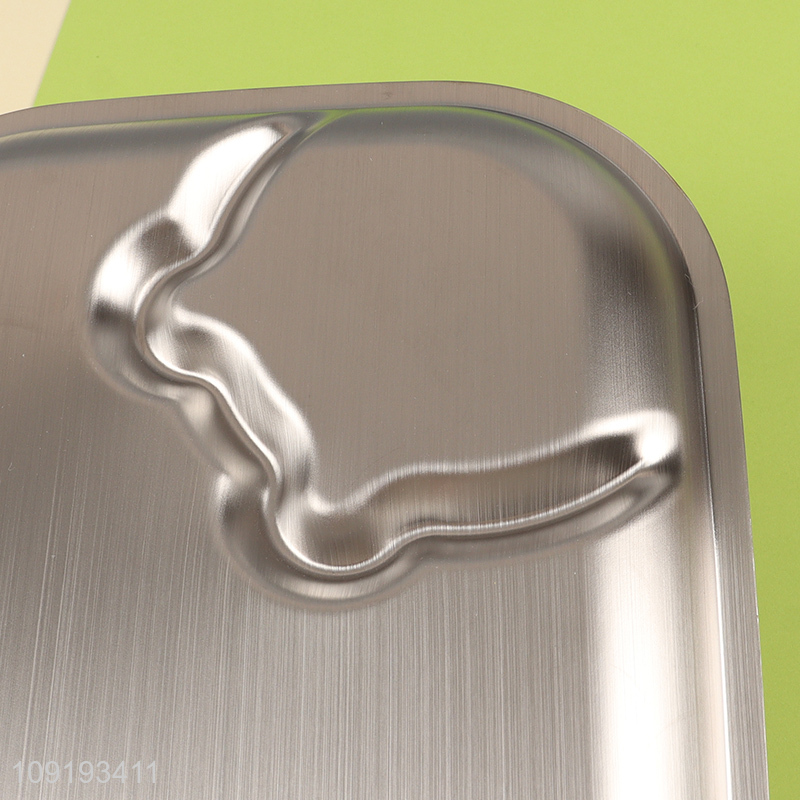 Factory price household stainless steel dumpling plate for tableware