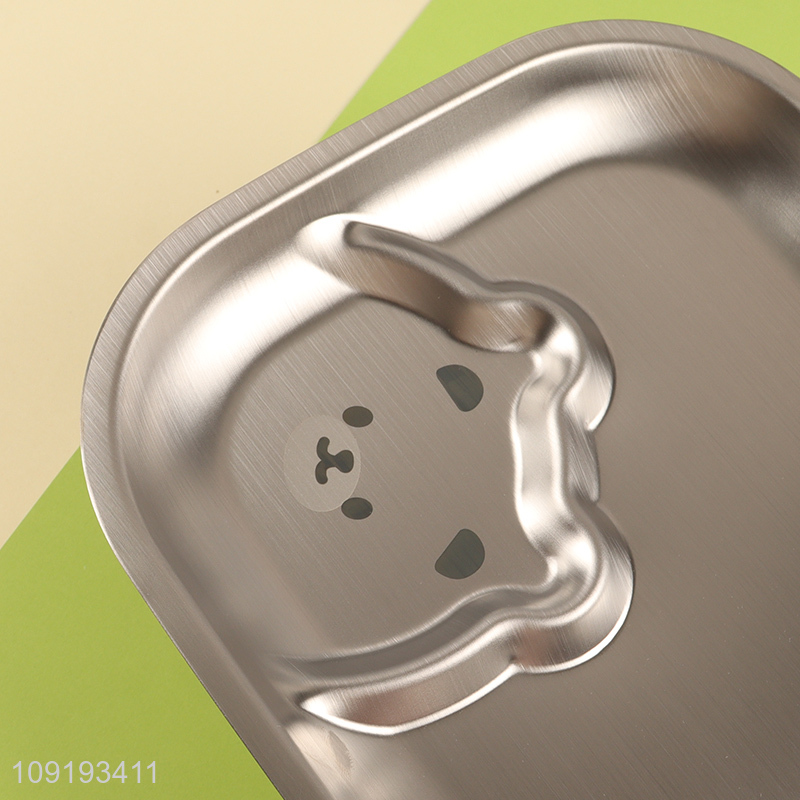 Factory price household stainless steel dumpling plate for tableware