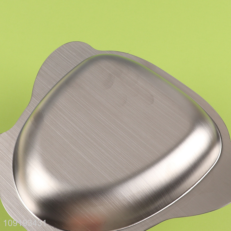 Best selling cartoon stainless steel children tableware plate wholesale