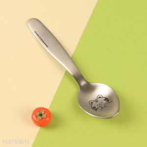 Yiwu market stainless steel tableware spoon children's complementary food spoon