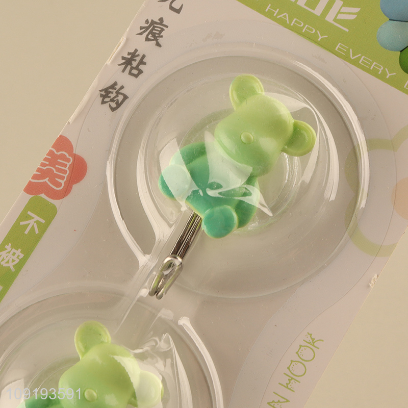 Factory Price 2PCS Cute Bear Wall Hooks Utility Hooks for Bathroom
