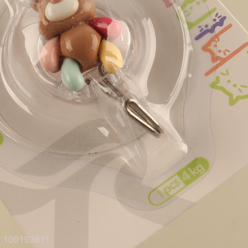 Factory Supply 2PCS Cute Bear Hooks Strong Adhesive Hooks for Hanging
